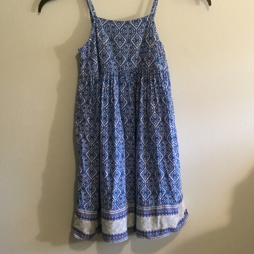 Nautica Blue and White Printed Sundress for Girls